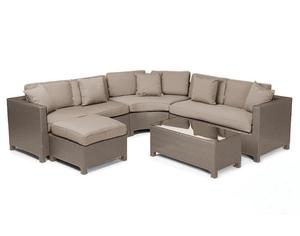 Rattan hasır açık köşe modern kesit koltuk takımı için konservatuarı <span class=keywords><strong>Patio</strong></span>