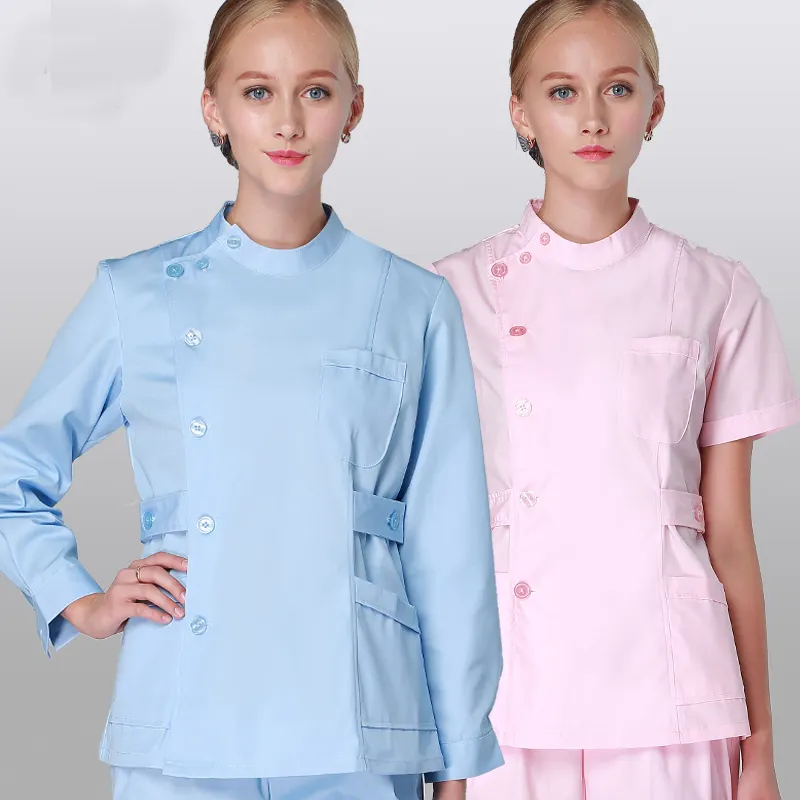 Commercio all'ingrosso Personalizzata Manica Corta Con Scollo A V Scrub Uniformi Medico Uniforme Scrubs Top