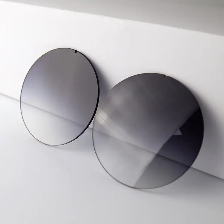 EXIA E10 품질 A 선글라스 렌즈 그라데이션 그레이 베이스 커브 2 CR39 수지 UV400 렌즈