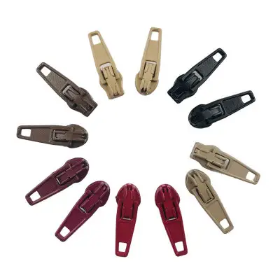 #3 Standard Auto-lock zipper slider and Nylon Zipper Pulls Puller for nylon zipper