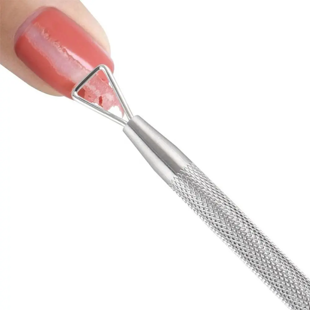 Новый клей для ногтей из нержавеющей стали для удаления рубанок для удаления лака для ногтей толкатель для кутикулы маникюрный Гель-лак для удаления лака/двухсторонний
