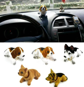 Cute Simulation Pet Doll Resin <strong>Nodding</strong> Sleeping Dog <strong>Puppy</strong> Car Dashboard Decor Feng Shui Custom Art &amp; Collectible Love Painting - Product Image 2