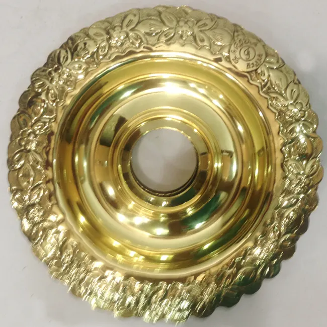 Hochwertiges Shisha-Zubehör Gold Messing platte Arabian Smoking Tray Shisha Carbon Disc Shisha Zubehör