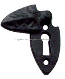 <strong>OMG</strong> Industries 50 mm Cast Iron Key Hole Cover Modern Design Rustic Escutcheon Plate Door &amp; Window Accessories in Black