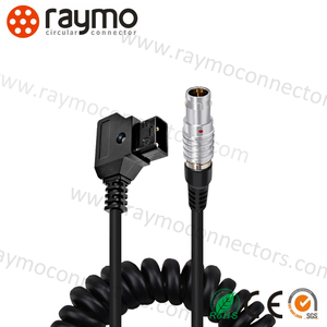 HR10A HRS 4针插头和D-tap连接器，带电缆组件 - Product Image 3
