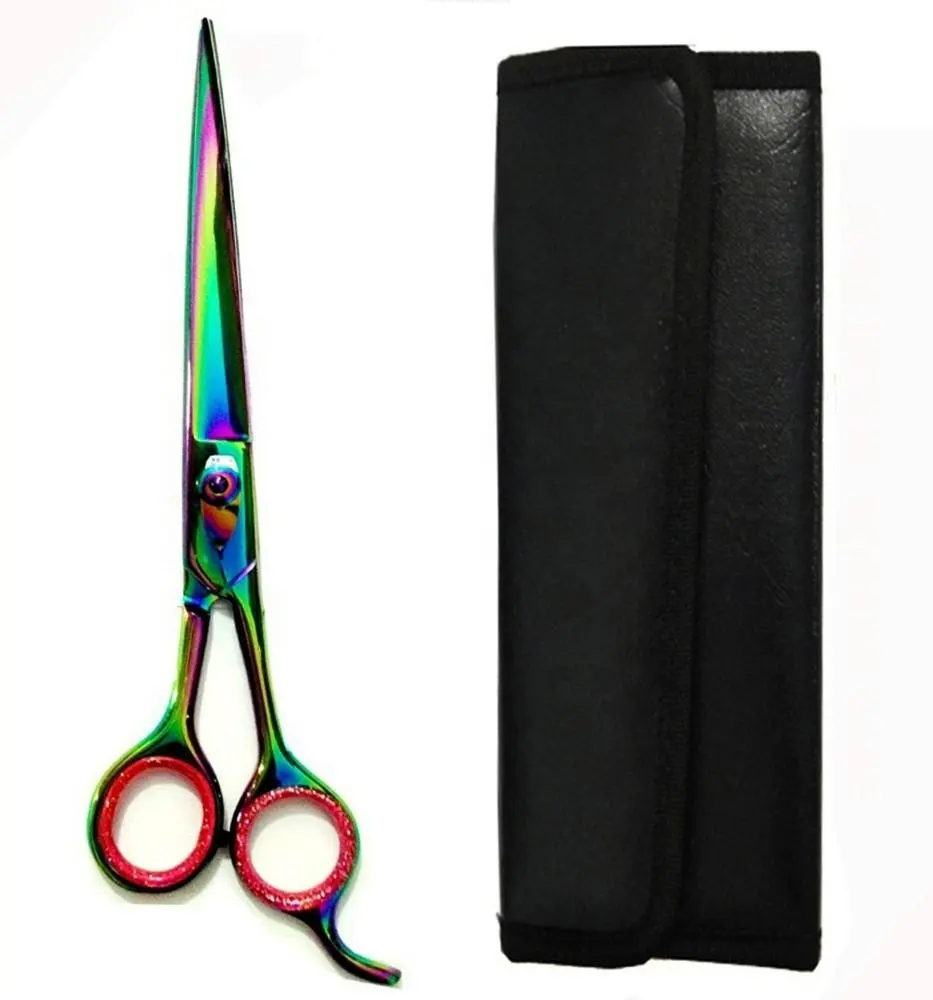 8" Professional Razor Edge Multi-Color Titanium Pet Grooming Scissor Shear Japanese Stainless Steel dog grooming scissor