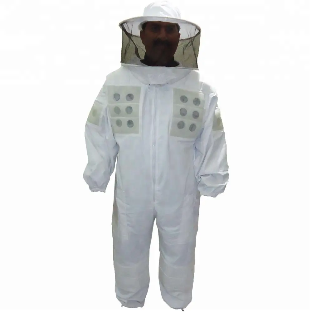 Traje de apicultura ventilado de alta calidad personalizado profesional capucha redonda protección de abejas traje de Apicultura