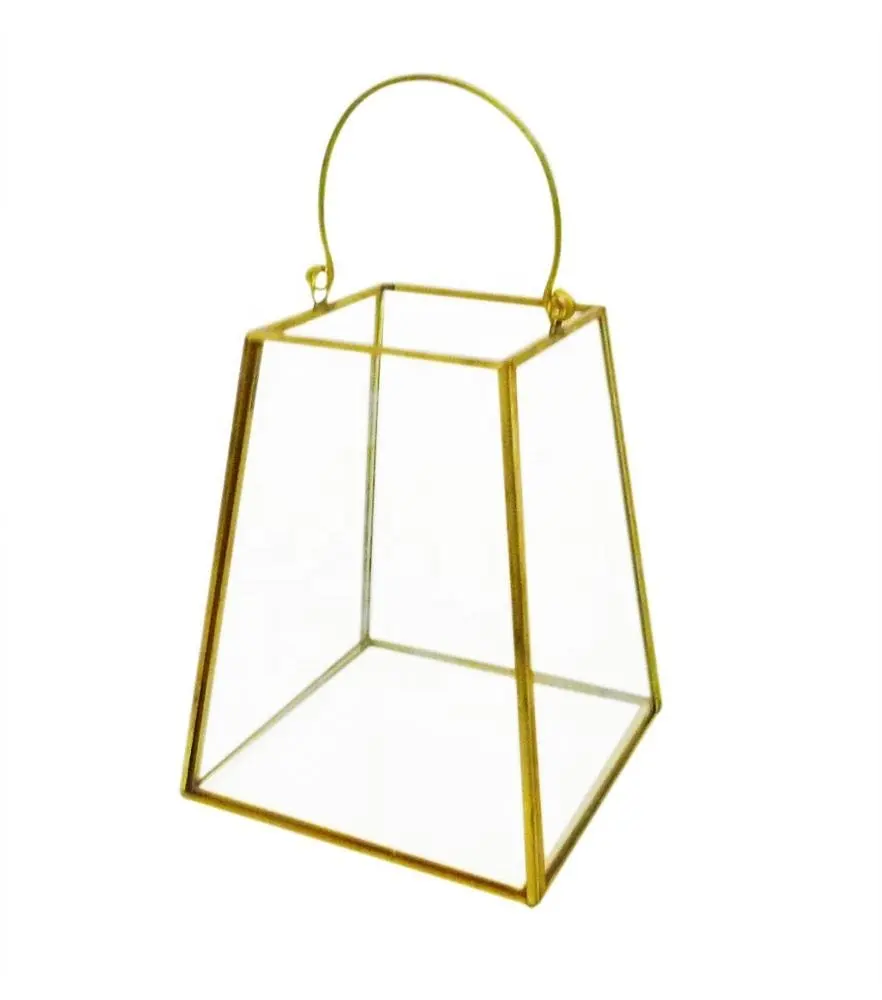 Cornice in metallo di alta qualità e lanterna di vetro Design classico decorazione per la casa illuminazione tavolo centrotavola lampada a sospensione lanterna