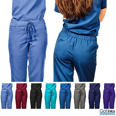 Bayanlar için 2024 elastik rahat özel logo polyester kısa kollu streç üniforma setleri