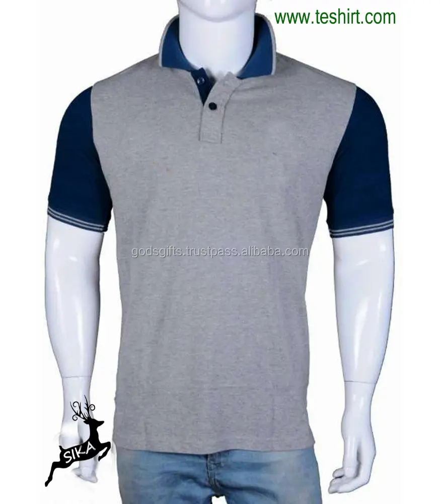 Hochwertige Baumwolle Pique Herren maßge schneiderte Polo-T-Shirts mit meiner Firma gesticktes Logo Bio-Bambus Ocs Baumwolle online