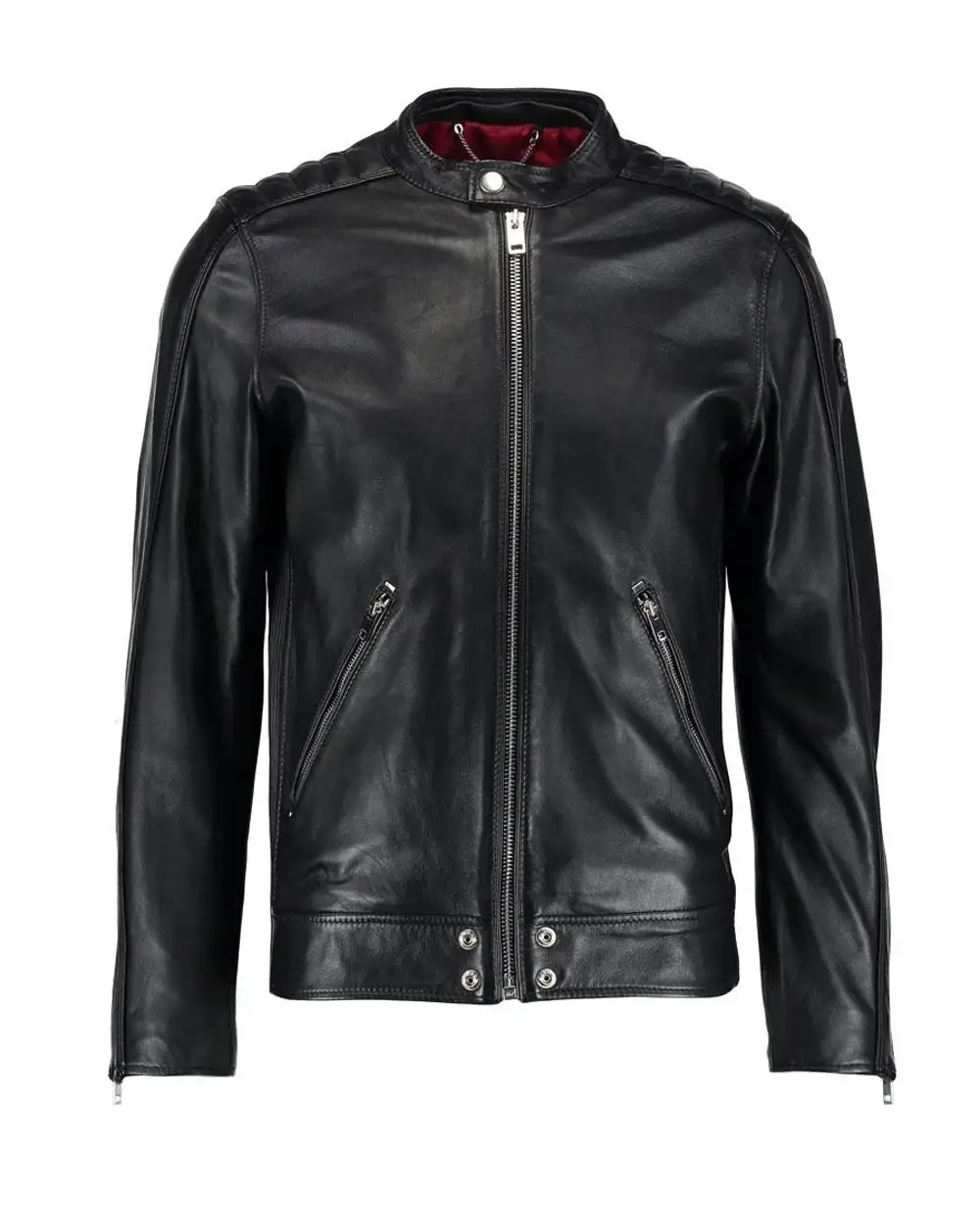 2022 New Trendy Fashion OEM Service Women Motor Bike lambskin Leather Jackets,