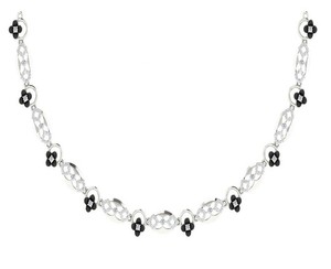 Tasarımcı kadın doğal elmas kolye seti katı 14kt beyaz altın Mesmerizing güzel gerçek düğün nişan partileri - Product Image 1