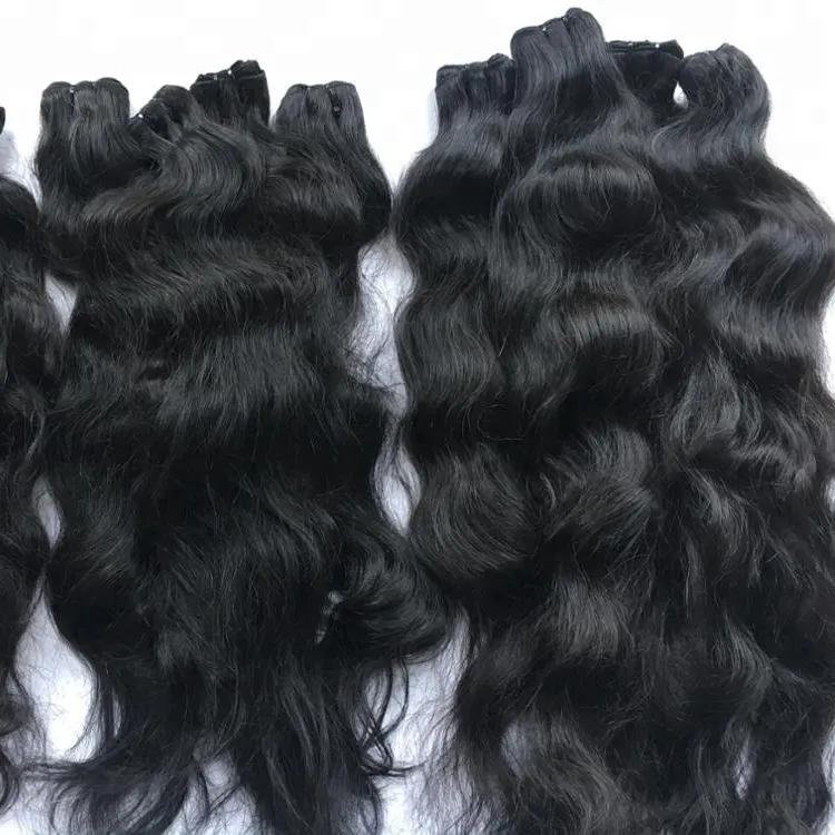 100% Remy Do Cabelo Humano Natural Textura Processo Camboja Tecer Trama Da Máquina Do Cabelo Virgem Cru Cabelo