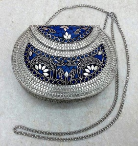 Handmade Luxury Crafts Customized Moasaic Beaded Evening Bags From <strong>Uttar</strong> <strong>Pradesh</strong> India-Handbags Metal Stones Reasonable Price