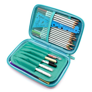 Tùy Chỉnh Eva Zipper Đóng Trường Hợp Đóng Gói Công Suất Lớn Túi Bút Chì Nhựa - Product Image 2