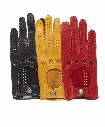 Элегантные ультрамягкие кожаные перчатки для вождения из наппа, перчатки для вождения с полу-пальцами
