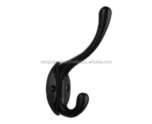 <strong>OMG</strong> Industries Cast Iron Double Wall Hat Coat Hook Top Sale Grab Hook in Black Wholesale Product
