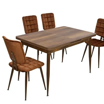 Mesa de comedor moderna, modelo barato turco, mesa de comedor y silla