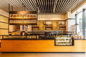 Customized High Quality L形状Black Buffet Bar Counter折りたたみバーカウンター - Product Image 4