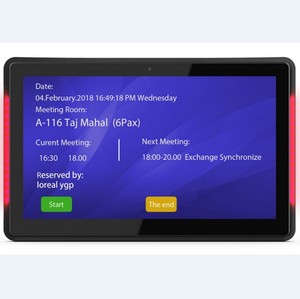 10 Inch to 15.6 Inch Wall Mount POE Power Supply Meeting Room Android Tablet Player with Colorful LED Light - Product Image 1