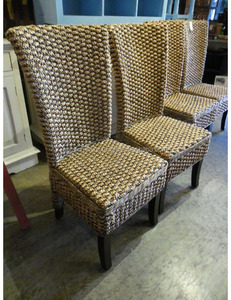 Sedie da pranzo in Rattan di vimini giacinto d'acqua tessuto Jepara <span class=keywords><strong>Java</strong></span> Indonesia fornitore e produttore