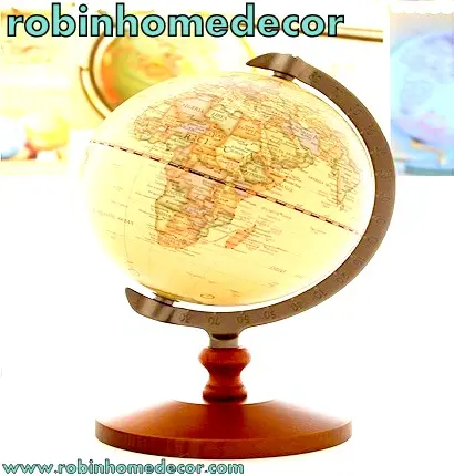 Décor de bureau de mariage, tout neuf, fait à la main, modèle Vintage, en Globe lusiion, carte du monde rotative, 100%