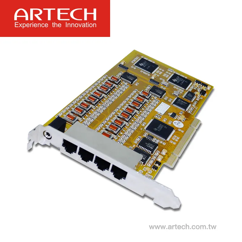 ARTECH AC1008 - Free software management 8-Line Telephone Voice Recorder Card cheapest solution for voice recording