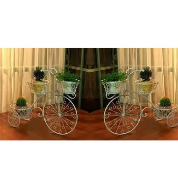 Soporte de bicicleta para decoración de plantas, Mini maceta de flores para boda, jardín