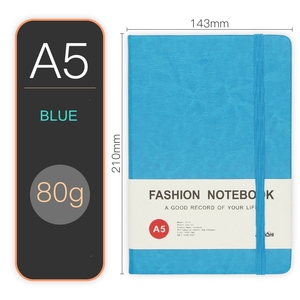 PU A5 Leder gebundenes Notizblock-Softcover-Tagebuch mit Gummiband und Lesezeichen Stilvolles Hardcover-Design