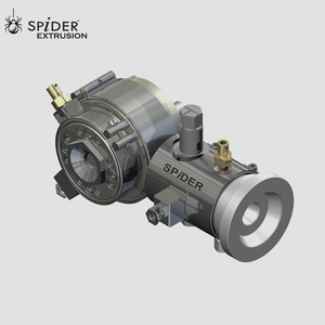 Wire Cable <strong>Extruder</strong> Key Component Extrusion Crosshead <strong>Die</strong> <strong>Head</strong> With Bypass & Flange