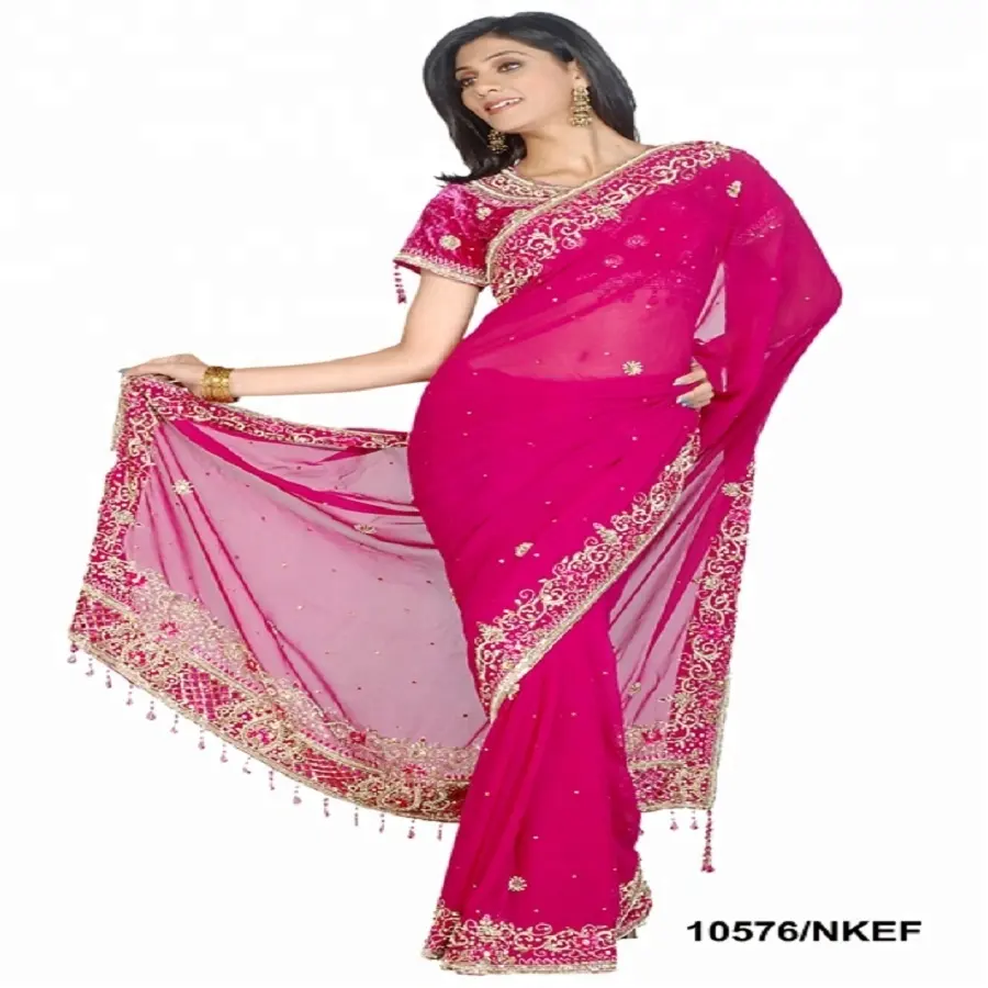 Designer Bollywood Saree Indian Traditionele Dragen Puur Katoen Etnische Feestkleding Saree