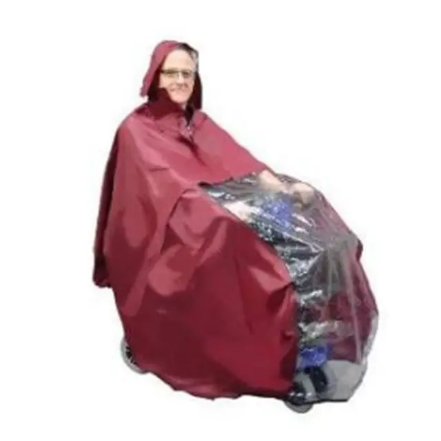 Waterproof Polyester Raincoat for Electric Scooter Full Weather Protection Cover for Disabled or Elder Adults for Outdoor Tour