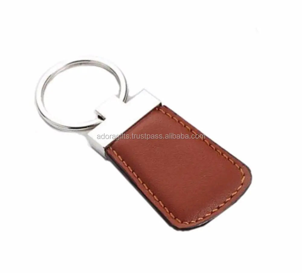 Leather Keychain, Leather Key Fob - Leather Keyring in Brown