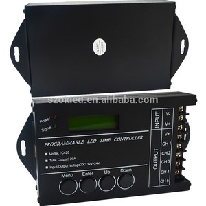 TC423 Time Programable <strong>RGB</strong> <strong>LED</strong> <strong>Controller</strong> AC100V 240V 5Channel Total Output 20A Common Anode Programmable - Product Image 5