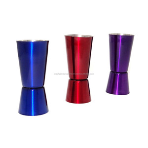 סיטונאי יצרן נירוסטה Drinkware מדידת כלים בינלאומי יין אמצעי וו זוגי הג 'יגר עם צבע