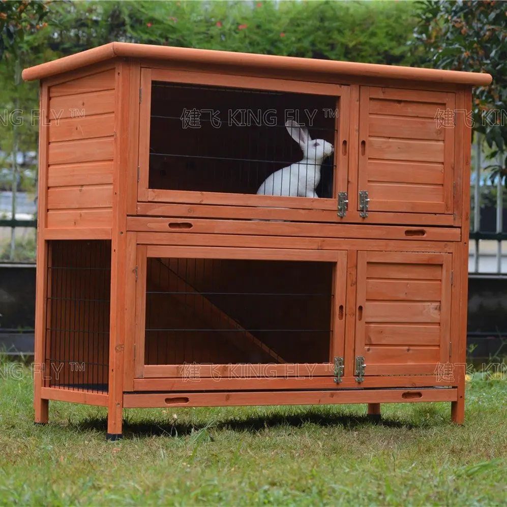 Meest Populaire Duurzaam Grote Houten Indoor Konijn Kooien Voor Verkoop