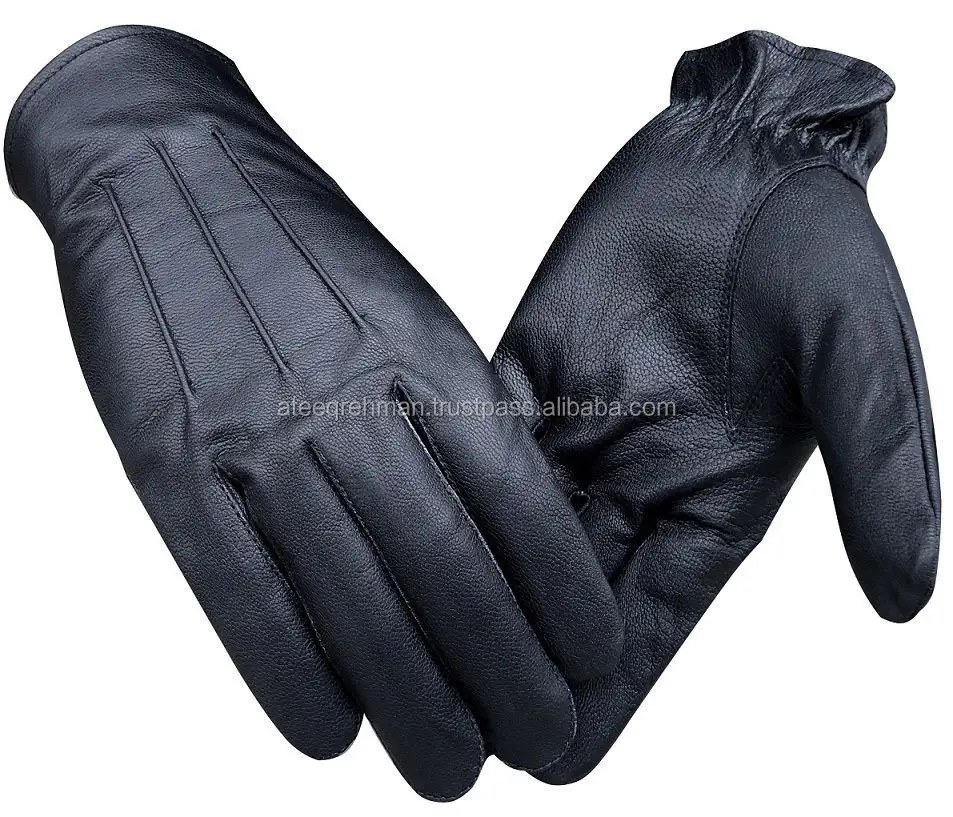 Winetr Special ,MEN/Damenmode Kleid Handschuhe Leder handschuhe Hand wärmer, Black Winter Ladies 'Dress Gloves