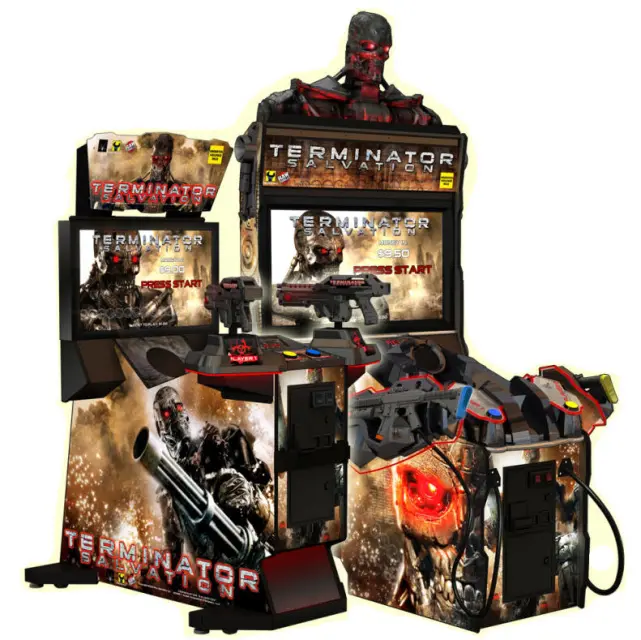 Máquina de juego de Arcade, simulador de pistola de disparo de vídeo de terminador de la guerra de las galaxias, funciona con monedas, venta al por mayor