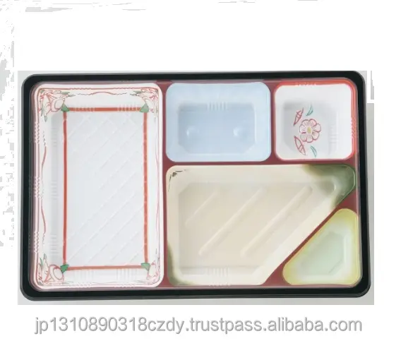 Bandeja descartável para encaixar sushi, embalagem de papel, caixa de almoço ppf, fabricada no japão, dropshipping