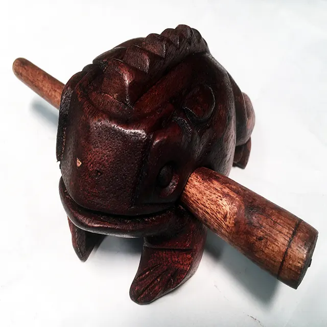 Thailand Decorative Handmade Croaking Wooden Frog - Musical Instrument Tone Block