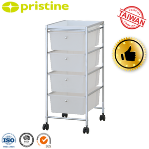 Kalite satış eBay toptan tayvan ev banyo kabini üretici plastik <span class=keywords><strong>4</strong></span> Tier metal çekmece depolama arabası ile tekerlekler