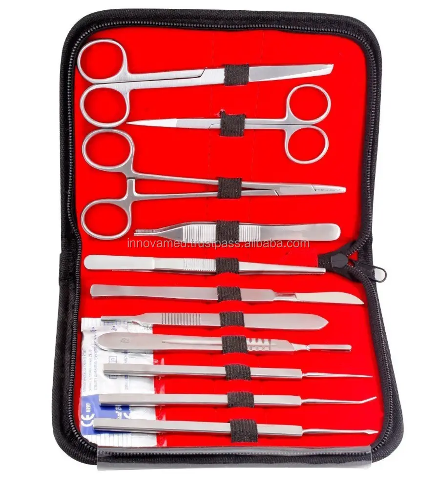 Kit médico básico para secar, conjunto de anatomía, instrumentos quirúrgicos de calidad profesional