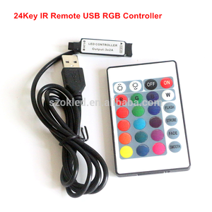 DC5V-24V 3 ключа/24 клавиши, 17 клавиш/44-клавишный пульт RF беспроводной мини пульт дистанционного управления ручной переключатель для цветных (RGB) светодиодных лент USB RGB светодиодный контроллер - Product Image 5