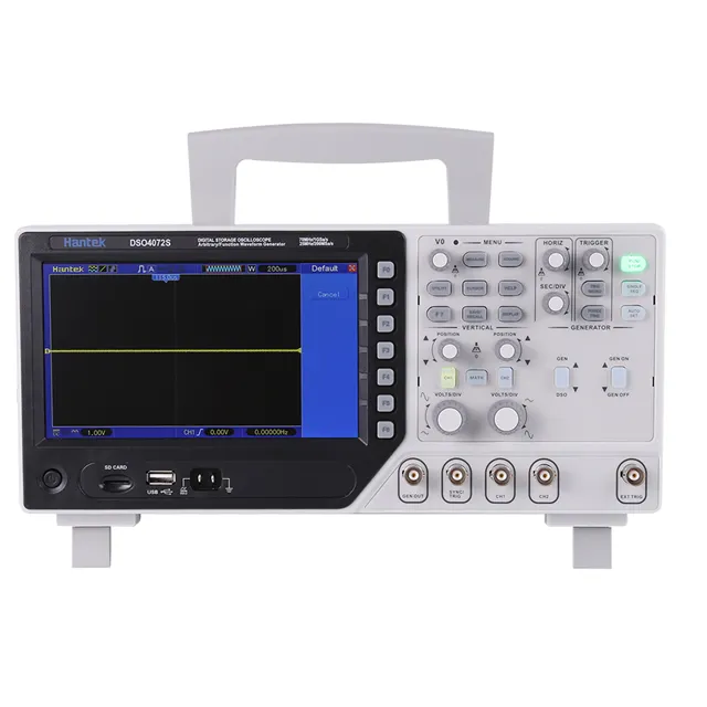 Osciloscopio Digital DSO4072S, USB, 2 canales, 70MHz, función de pantalla LCD