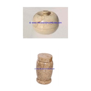 Oyma doğal mermer kavanoz fossil corel mermer el oyma kapaklı şekerleme zencefil takı depolama kavanoz biblo konteyner teneke kutu - Product Image 1