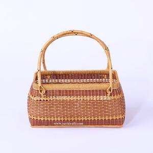 高品质日本风格越南竹制/藤制和服包其他家居储物和组织工艺品