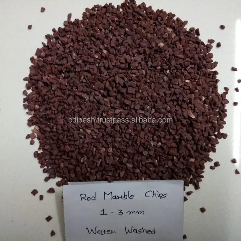 Giardino paesaggistico produttore e fornitore di massa di rosso pisello ghiaia colore sangue colore marmo Chip per Terrazzo epossidico pavimentazione