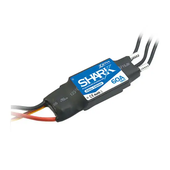 Ztw-SHARK 60A Sbec ESC Air Cooled Brushless Kecepatan Controller untuk RC Perahu