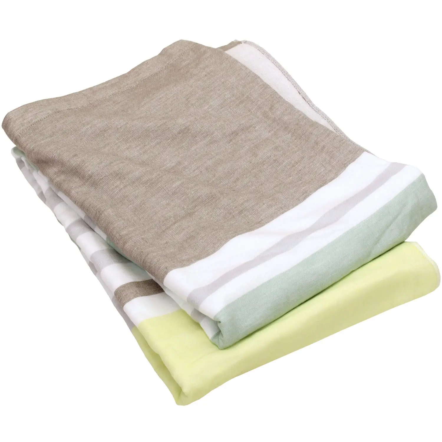 [Wholesale Products] HIORIE Imabari Brand Gauze Towel Blanket 100% Cotton 145*190cm Low MOQ Washable Soft Throws Striped Pattern