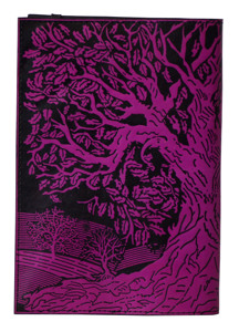 Pink Tree Embossed Handmade 100% Genuine Leather Journal Spell Book Of Shadows <strong>A5</strong> <strong>Notebook</strong> &amp; Sketch Book Diary <strong>With</strong> <strong>Elastic</strong> Band - Product Image 2